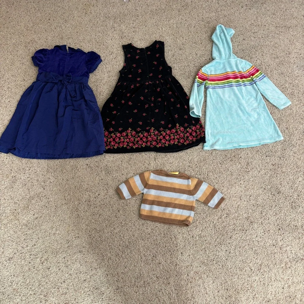Vintage Y2K Gymboree‎ Girls Dresses & Sweater Bundle Kids Lot 4 Pieces 2000s VTG